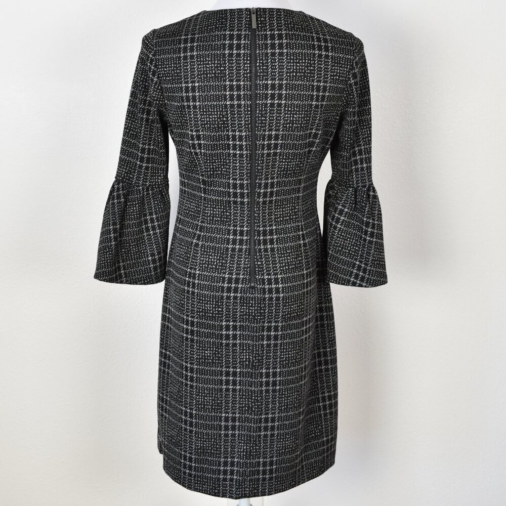 Calvin Klein Plaid Bell Sleeve Dress - 6 - Picture 6 of 9